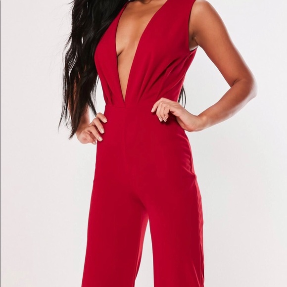 Pants - Petite Red Jumpsuit Size 8!